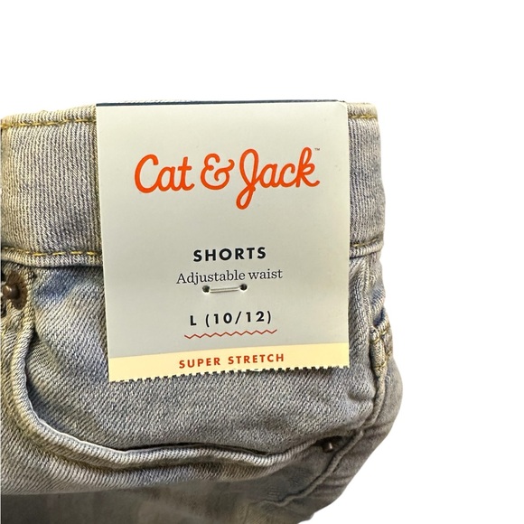 278. Cat & Jack Girl’s Star and Stripe Jean Shorts - Picture 3 of 5